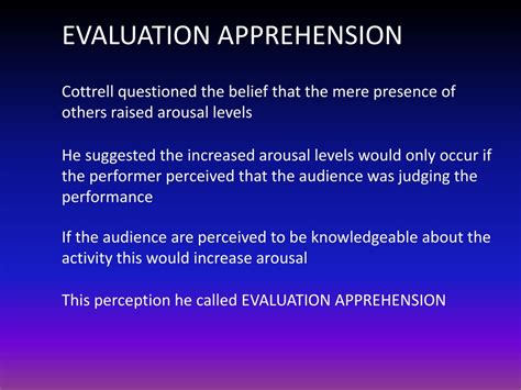 Evaluation Apprehension Model