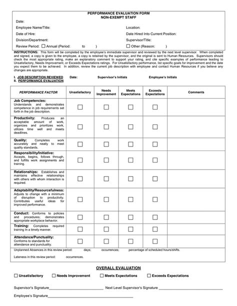 evaluation form in Word and Pdf formats