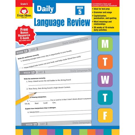 Evan Moor Grade 5 Daily Language Review Language Dlr 5th Grade - Dlr 5th Grade
