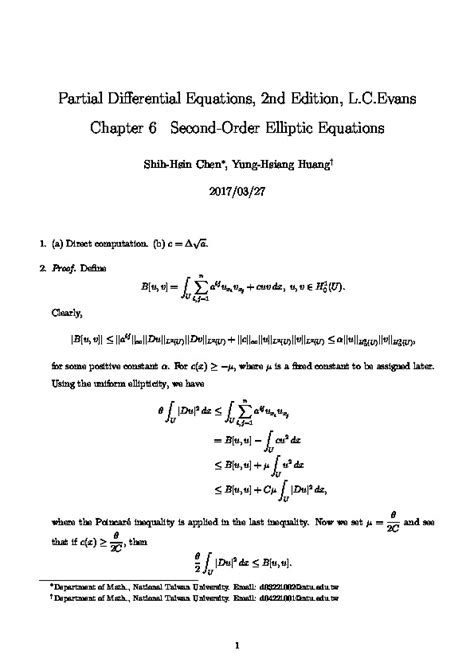 Read Online Evans Pde Solution 