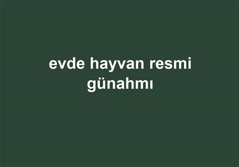 evde hayvan resmi günahmıs