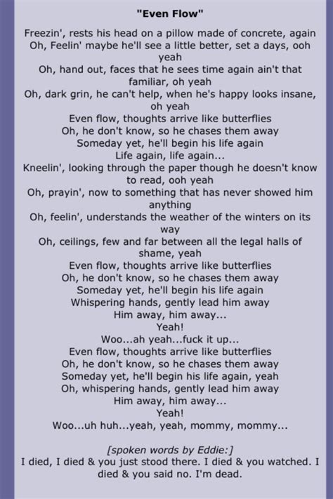 Even Flow Lyrics