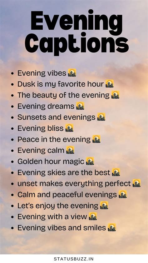 Evening Quotes For Instagram