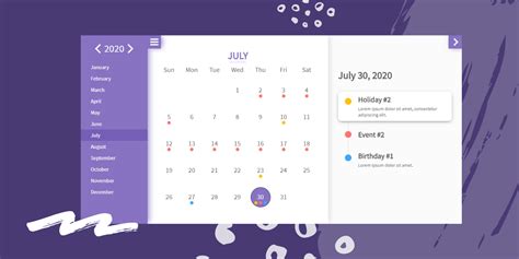 event calendar js manager