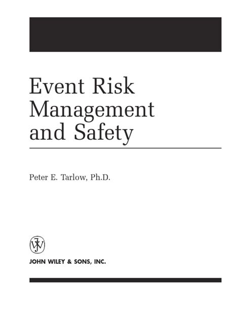 Read Event Risk Management And Safety Wiley Event Management Series 