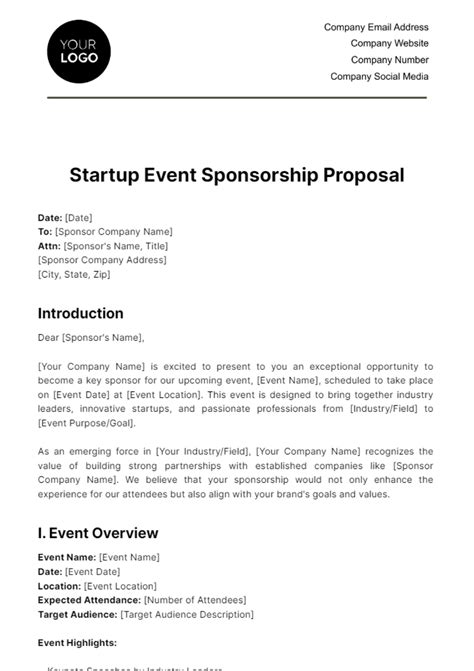 Download Event Sponsorship Proposal Wordpress 