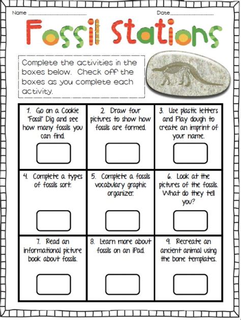 Events Fossil Activities For 4th Grade - Fossil Activities For 4th Grade