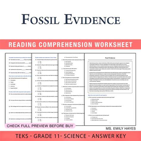 events from fossil evidence answer key