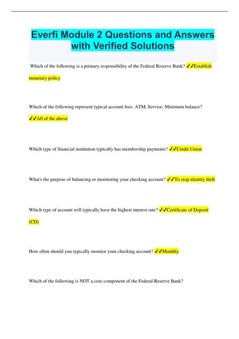Everfi Module Answers