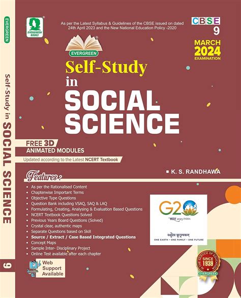 Read Online Evergreen Self Study Book In Sst For Class 9 