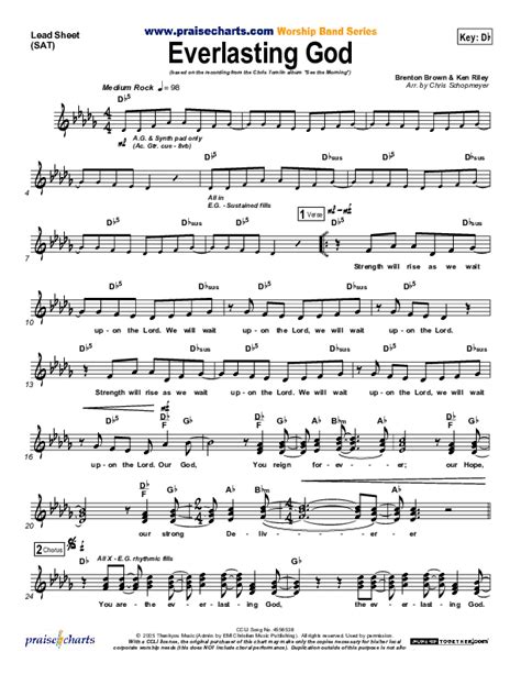 Everlasting God Lead Sheet