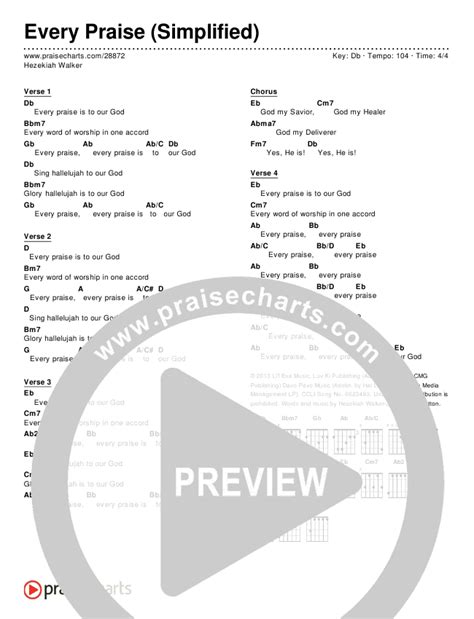 Every Praise Chords Pdf