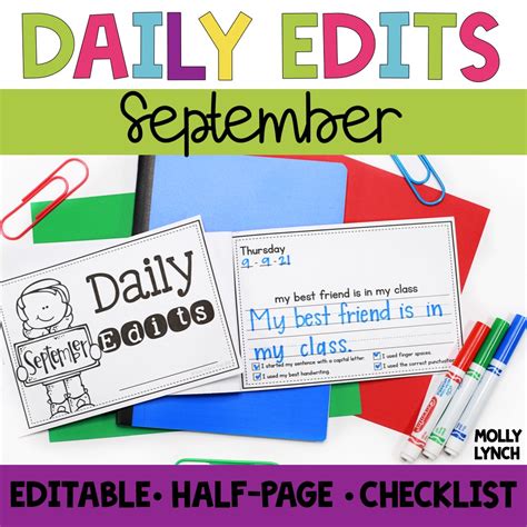 Everyday Edits For September Daily Sentence Edits September Daily Fix It Sentences 2nd Grade - Daily Fix It Sentences 2nd Grade