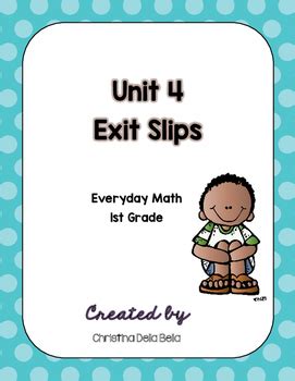 everyday math exit slips first grade