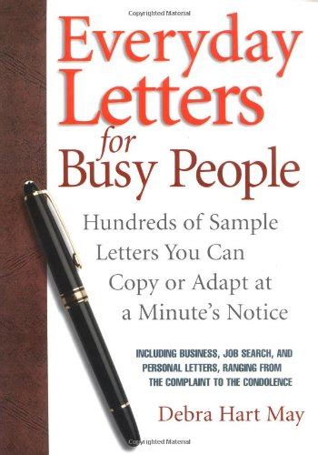 Full Download Everyday Letters For Busy People Hundreds Of Sample Letters You Can Copy Or Adapt At A Minutes Notice 