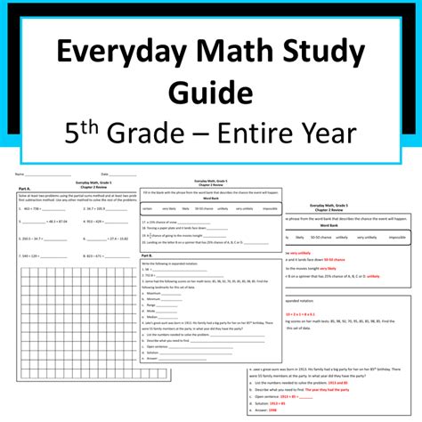Read Everyday Math 5Th Grade Unit 1 Study Guide 