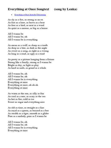 Everything At Once Lyrics