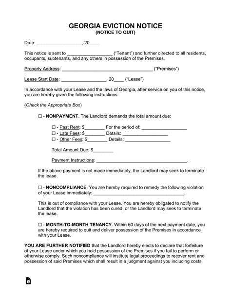 eviction process in georgia