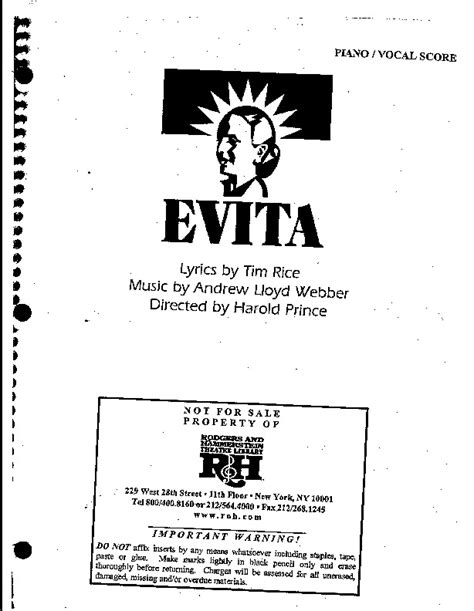 Read Evita Full Score Pdf 