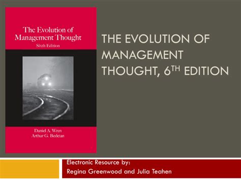 Read Online Evolution Of Management Thought 6Th Edition 