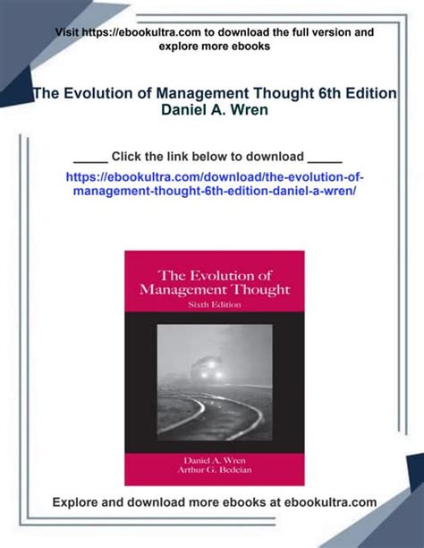 Read Online Evolution Of Management Thought 6Th Edition 