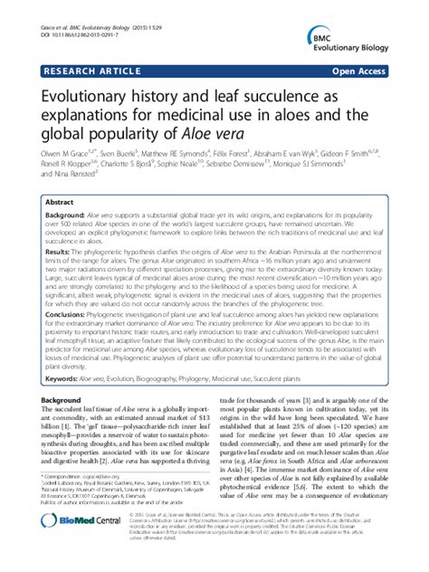 evolutionary history and leaf succulence as explanations for medicinal