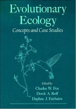 Read Evolutionary Ecology Concepts And Case Studies 