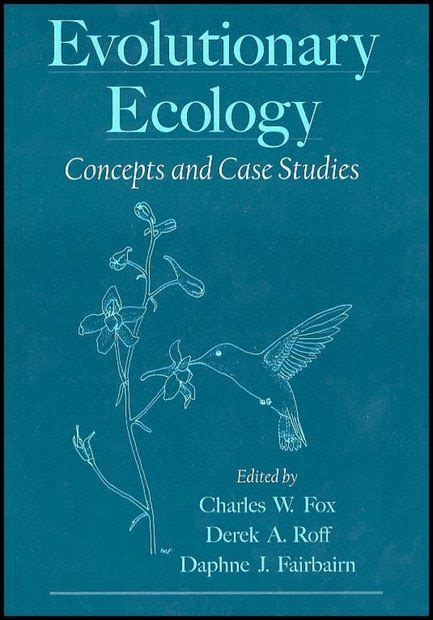 Read Evolutionary Ecology Concepts And Case Studies 