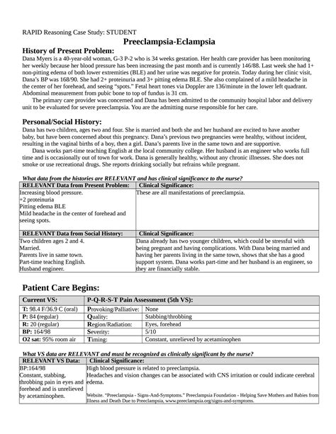 Download Evolve Case Study Answers Preeclampsia 