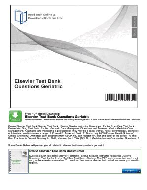 Download Evolve Elsevier Questions Test Bank 