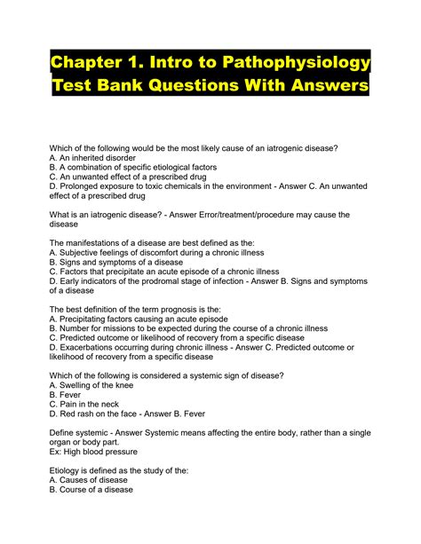 Read Evolve For Pathophysiology Test Bank Questions Pdf 