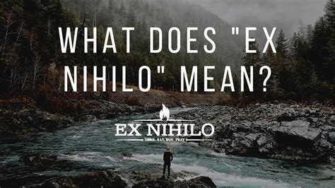 Ex Nihilo Meaning