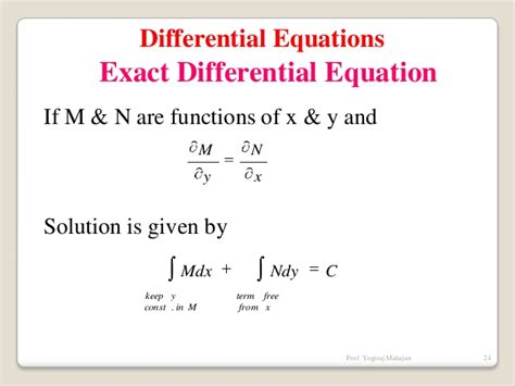 Exact Differential Equation