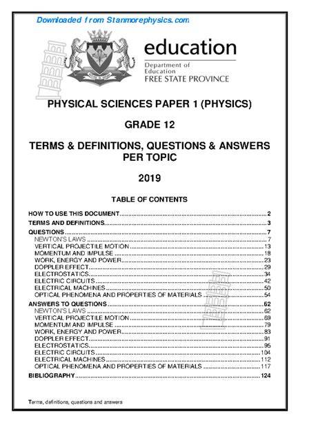 exam 2014 physical science paper1 grade 12