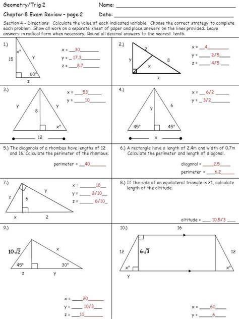 exam 3 answers for geometry american