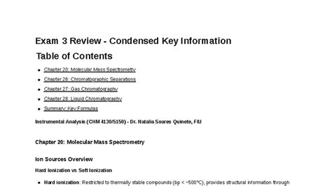 Exam Key Instrumental Analysis Multiple Choice
