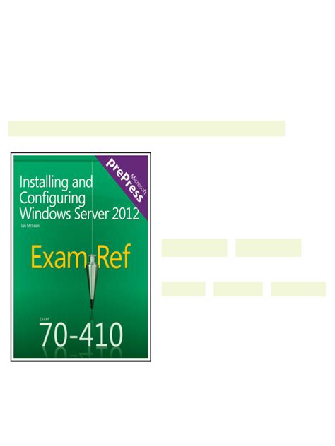 Exam Ref 70 410 Installing And Configuring Windows Server 201