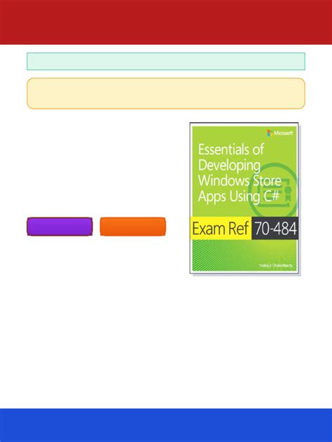 Exam Ref 70 484 Essentials Of Developing Windows Store Apps Using C Mcsd Essentials Of Developing Windows Store Apps Using C