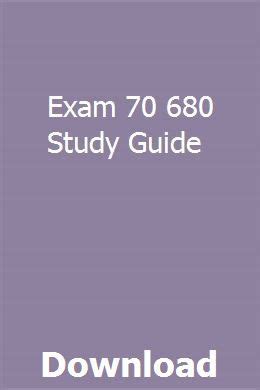 Download Exam 70 680 Study Guide 