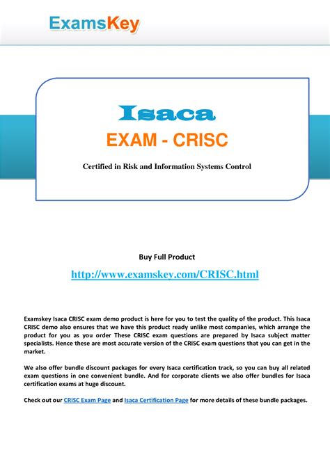 Download Exam Crisc Exams Key 