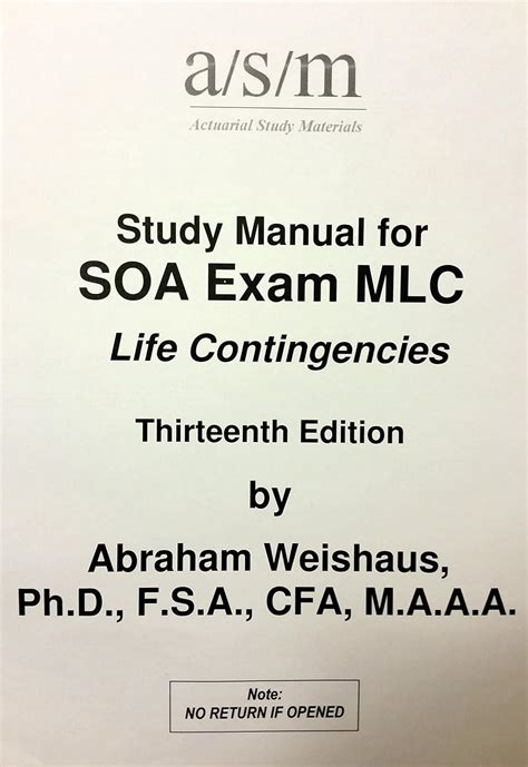 Full Download Exam Mlc Study Manual 