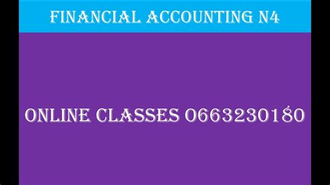 Read Exam Paper N4 Financial Acc June 2014 