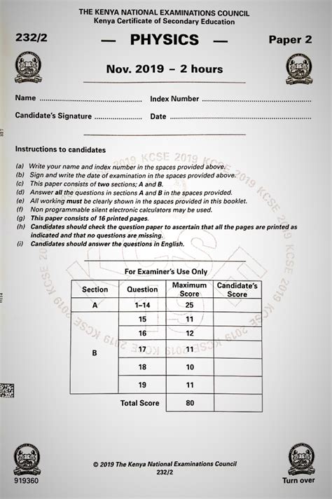 Read Exam Papers For Year 8 Physics 