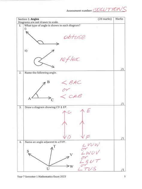 Download Exam Solutions Maths S1 