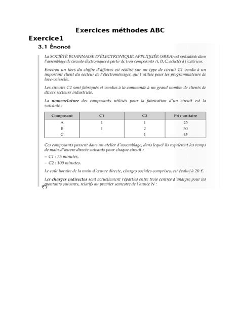 Examens Corriges La Methode Abc