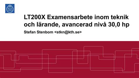 examensarbete kth
