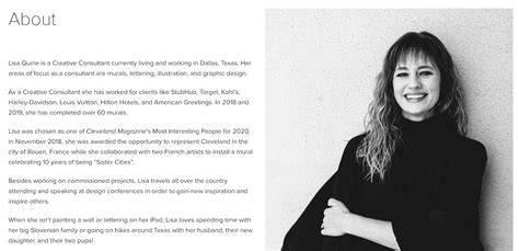 example biography for work portfolio