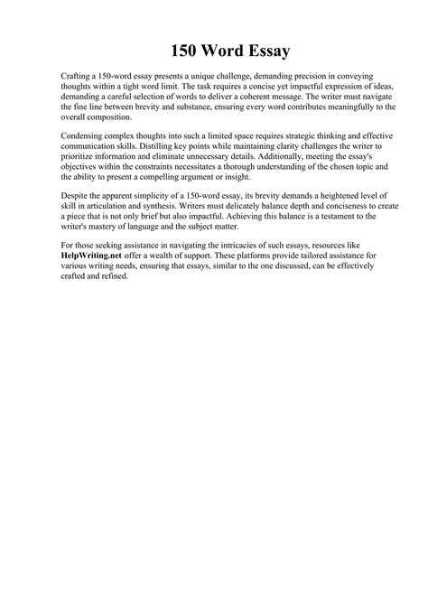Example Descriptive Paragraph 150 Word