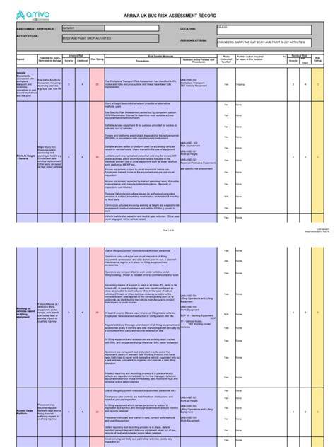example english assessment arriva bus