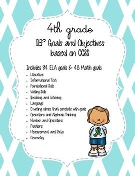 Example Iep Goals 4th Grade Math